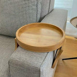 Garvee Sofatablett Clip-On Tavolino In Legno Di Pino Naturale Pieghevole Antiscivolo Per Divano E Poltrona
