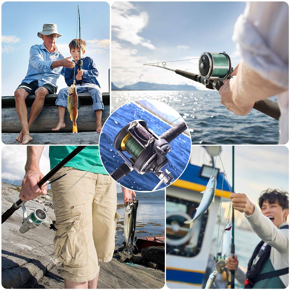 Garvee Línea De Pesca Trenzada 4 Hebras 100% PE Verde Oscuro 500m 30Lb Para Pesca Variada