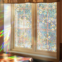 Pellicola protettiva per finestre Garvee con effetto arcobaleno, protezione UV, riutilizzabile, 43x200 cm, per spazi abitativi e lavorativi, multicolore