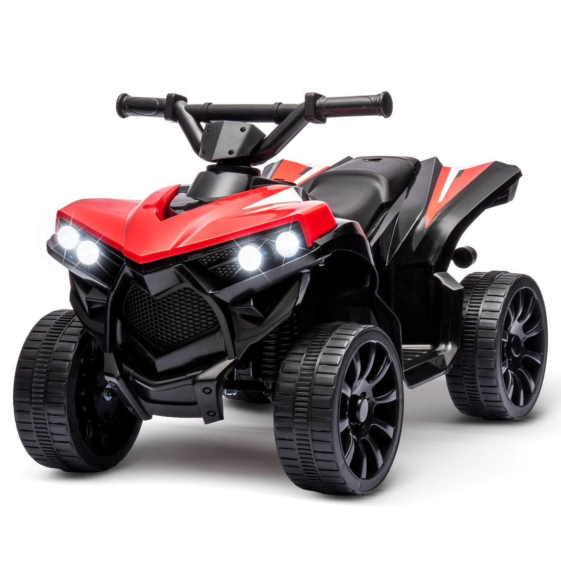 Garvee Electric Quad Kids 6V ATV Red – Con luci LED, musica e batteria a lunga durata per bambini dai 3 ai 6 anni in giardino o cortile.
