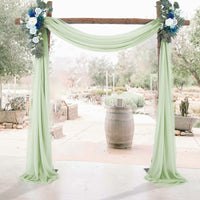Garvee Wedding Arch Tenda in tulle di mussola trasparente 70x550cm Decorazione per matrimonio grigio-verde