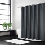 Garvee Flachs-Leinen-Duschvorhang 240GSM Schweres Gewebe Wasserabweisend Waschbar Dunkelgrau 180x180 cm Hotelstil Mit Haken Badezimmer - Caffè leggero