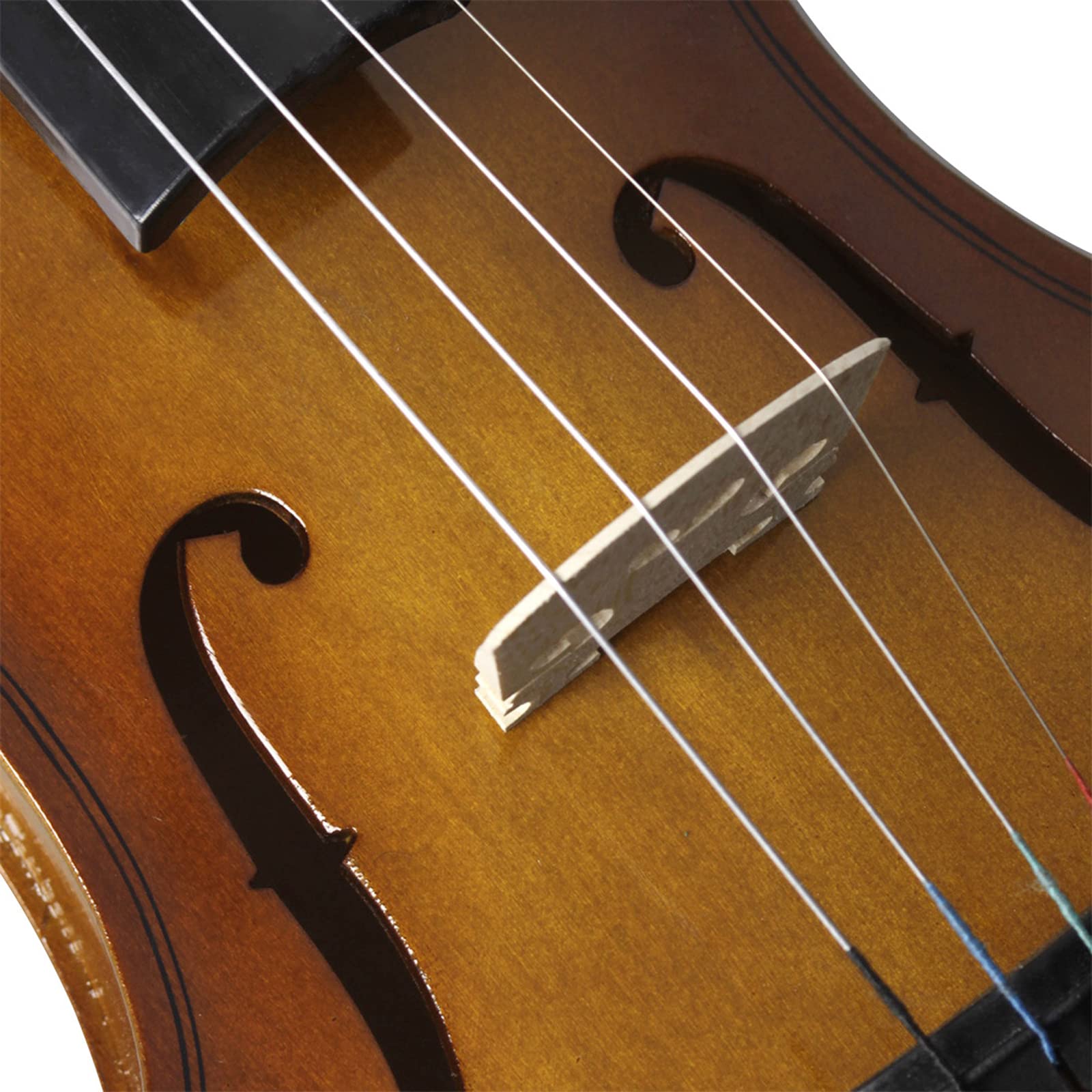 Violino acustico Garvee per principianti, in legno di abete, con custodia e archetto, strumento per principianti per orchestra e banda da concerto