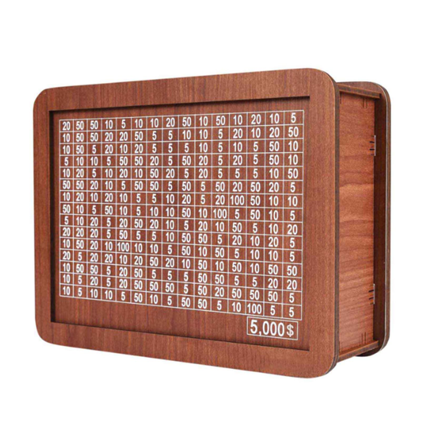 Garvee Boîte à Épargne Multifonctionnelle en Bois Écologique avec Compteur Numérique pour Éducation Financière Enfants Maison