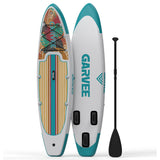 Garvee Tavola da Paddle Gonfiabile 10'6" 81/86 cm Larghezza, Stabilità Eccellente, EVA Antiscivolo, Accessori Premium, SUP per Yoga e Pesca - 