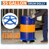 Carrello per Fusti Garvee 55 Galloni Acciaio Zincato Pesante con Rinforzi e Ruote Girevoli 24" - Regalo Perfetto per Festa del Papà Industria Magazzino