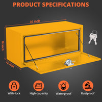 Garvee Box Sottoscocca Camion Acciaio Nero Impermeabile Chiudibile a Chiave - Regalo Ideale Festa del Papà per Artigiani e Avventurieri, Dimensioni Variabili