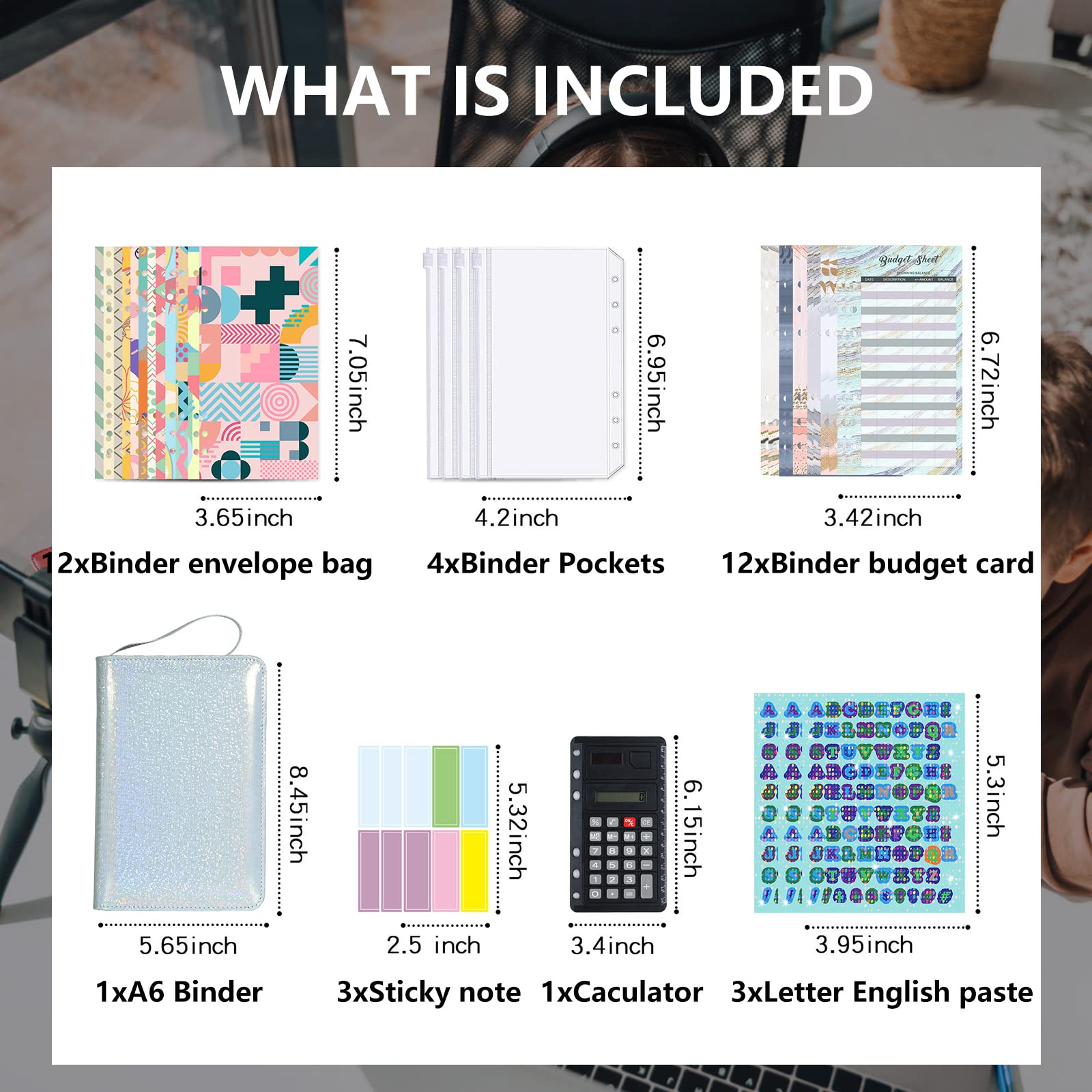 GARVEE BudgetLinen Budget Planner A6 Raccoglitore ad anelli con cerniera e tasca porta soldi per risparmiare e gestire il budget
