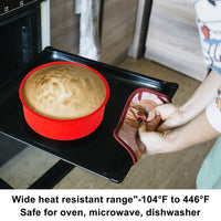 Stampo per torta in silicone Garvee da 2 pezzi, rotondo da 6 pollici, rosso | Antiaderente e a sgancio rapido | Riutilizzabile per feste e dolci