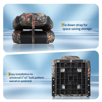 Set di 2 sedie per chiatta Garvee con binari alti, pieghevoli, imbottiti in modo spesso per barche da pesca e da porto, PVC resistente a tutte le intemperie, cerniere in alluminio, viti in acciaio inossidabile