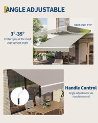 Garvee Gelenkarmmarkise 400x250 cm UV50+ Protezione, Regolabile Angolo, Poliestere 280g/m², Alluminio Resistente, Terrazza e Balcone, Montaggio a Parete