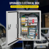 Quadro elettrico per esterni Garvee 16x12x8 pollici NEMA 4X IP66, quadro in acciaio impermeabile per industria e edilizia, grigio