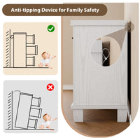 Cassettiera Garvee con 7 cassetti, legno, maniglie in metallo, stile moderno, per camera da letto e soggiorno, robusta e sicura