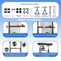 Supporto per tastiera Garvee a forma di Z regolabile in acciaio per 54-88 tasti, da palco e da studio, nero