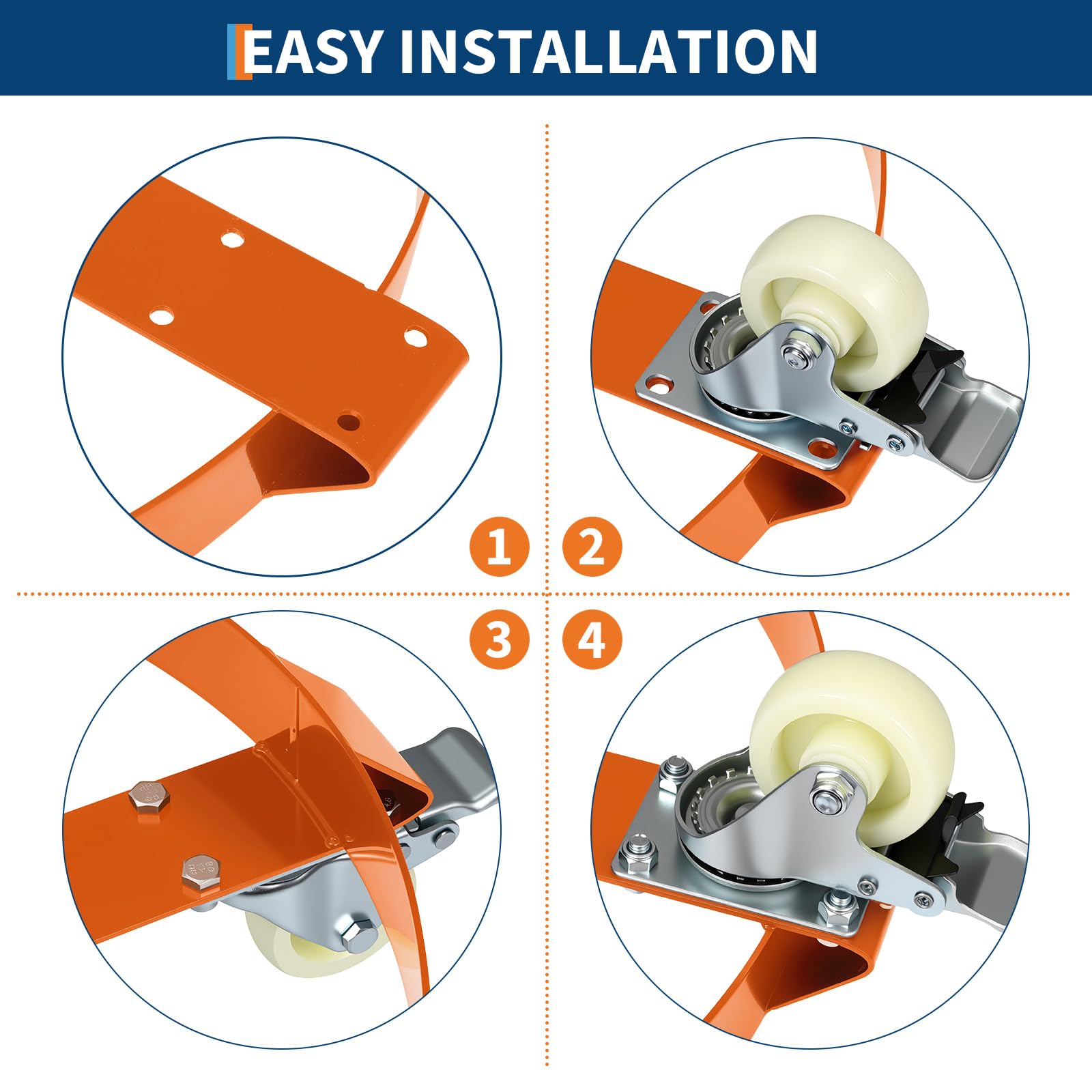Carrello Portafusti Acciaio Garvee 55 Galloni per Festa del Papà - Capacità 1000 libbre, Ruote Girevoli, Rinforzi Trasversali per Magazzino e Officina, Zincato