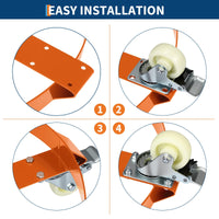 Carrello Portafusti Acciaio Garvee 55 Galloni per Festa del Papà - Capacità 1000 libbre, Ruote Girevoli, Rinforzi Trasversali per Magazzino e Officina, Zincato