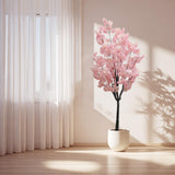 Albero di ciliegio artificiale Garvee da 150 cm con fiori rosa per la decorazione di casa, matrimoni, feste, giardino e ufficio - Rosa
