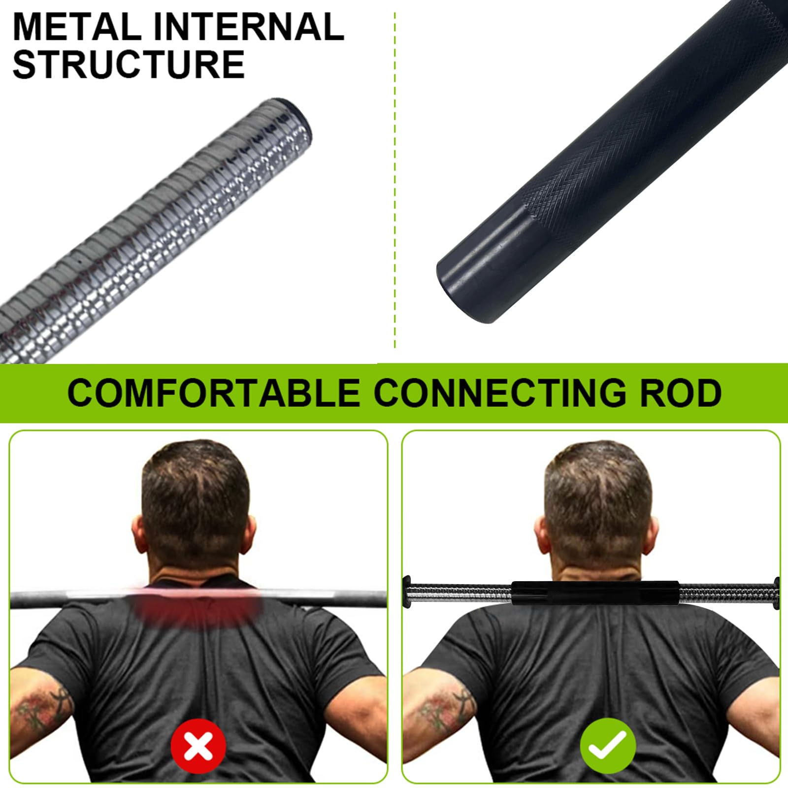 Set Manubri Regolabili Garvee 30/44 libbre 4 in 1 con Impugnatura Ferro e Protezione ABS - Regalo Perfetto Festa del Papà per Palestra Casa, Nero