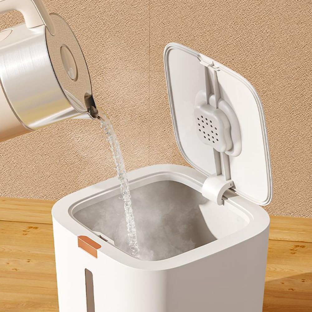 Contenitore per alimenti per cani Garvee da 10 litri, ermetico, per cibo per animali domestici, per cucina e dispensa, trasparente