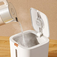 Contenitore per alimenti per cani Garvee da 10 litri, ermetico, per cibo per animali domestici, per cucina e dispensa, trasparente