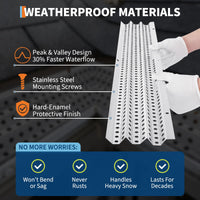 Protezione per grondaia Garvee da 5 pollici in rete metallica con design triangolare per tetti di case, 100 piedi, in alluminio, resistente alle intemperie
