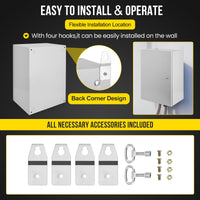 Scatola elettrica per esterni Garvee 24x16x12 in acciaio IP66, piastra di montaggio con serratura impermeabile per uso industriale e domestico