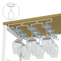 Mobile bar per vino Garvee, 3 ripiani con portabottiglie rimovibile per cucina e bar, 69,1 cm L x 35,1 cm P x 91,9 cm A, bianco, robusto MDF e ferro