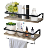 Garvee Set Mensola Sospesa Paulownia 2 Livelli Legno Naturale Ultraleggero Per Cucina Bagno Soggiorno