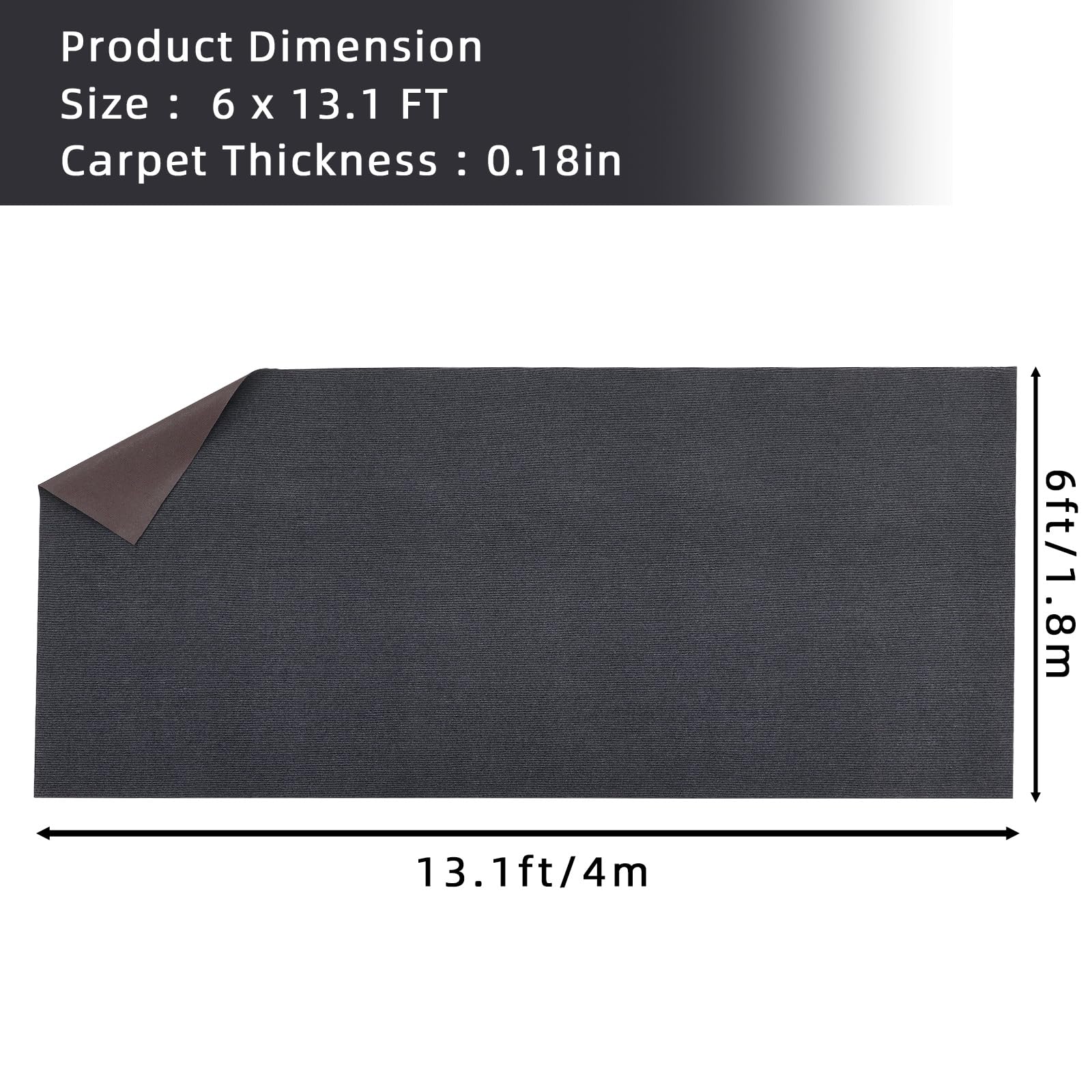 Garvee Boat Flooring 1,8x4m Tappetino marino antiscivolo Tappeto per esterni per barche Yacht SUP Kayak Camper, grigio