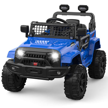 Garvee 12V Kids Electric Off-Road Car Blu con Telecomando e Bluetooth – SUV robusto per bambini e bambine dai 3 anni in su