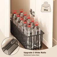 Garvee Set da 2 pezzi, organizer estensibile per mobili da cucina, robusto acciaio al carbonio, guide scorrevoli silenziose, per cucina e bagno, multifunzionale, salvaspazio