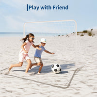 Porta da calcio Garvee 6x4 piedi con struttura in acciaio, rete resistente alle intemperie e ancoraggi a terra per allenamento e competizione in giardino, montaggio rapido, stabile