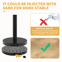 Garvee Set di 6 pali in acciaio inossidabile con corda in velluto rosso da 5 piedi per matrimoni ed eventi, base in cemento, montaggio senza attrezzi, rosso