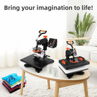 Garvee Pressa a caldo 11 in 1 Pressa a trasferimento multifunzionale per magliette, cappelli, tazze, 12x15 pollici, nero