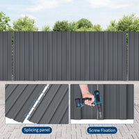 Lastre per coperture metalliche Garvee, 20 pezzi, acciaio zincato, 0,01 pollici, antiruggine, impermeabili, per giardino e terrazza, 43,3 x 17,72 pollici