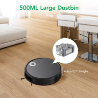 Aspirapolvere robot Garvee 2200 Pa Potente potenza di aspirazione Sottile Silenzioso Automatico App Telecomando 120 min di autonomia