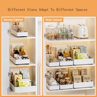 Organizzatore per cassetti estraibili da cucina Garvee, in metallo, 27 cm di larghezza, antiscivolo, per cucina e bagno, versatile