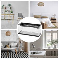 Kit per acquario piccolo Garvee da 3 galloni per pesci Betta con luce LED, generatore di ossigeno, acrilico, filtro silenzioso per ufficio e casa, trasparente