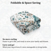 Tappeto antiscivolo lavabile Garvee 240 x 340 cm verde morbido resistente soggiorno camera da letto