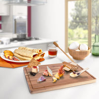 Tagliere in legno di acacia Garvee 60 x 45 x 3 cm con scanalatura per il succo – Utilizzabile su entrambi i lati, robusto e versatile per la cucina e il divertimento