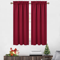 Tende oscuranti Garvee, 2 pezzi, 26x45 pollici, rosse, per soggiorno, cucina, camera da letto, termoisolanti