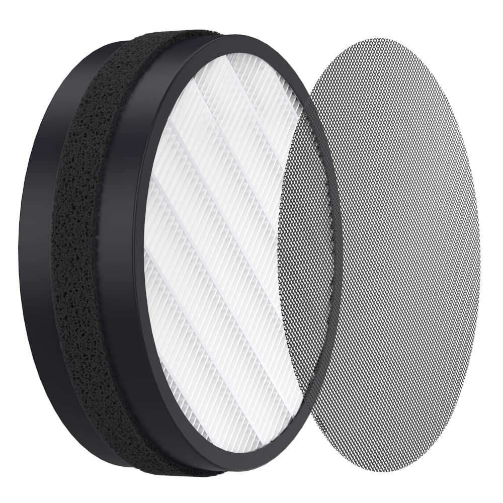 Filtro di ricambio per purificatore d'aria Garvee H13 True HEPA Carbone attivo Filtrazione a 4 stadi Bianco Per uso domestico Facile sostituzione