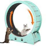 Garvee Ruota per Gatti XXL 100 cm Silenziosa Antiscivolo Metallo Stabile Sicura per Gatti Attivi Razze a Pelo Lungo