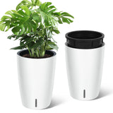 Garvee Set di 2 fioriere autoirriganti alte 16" bianche per interni e patio - bianco