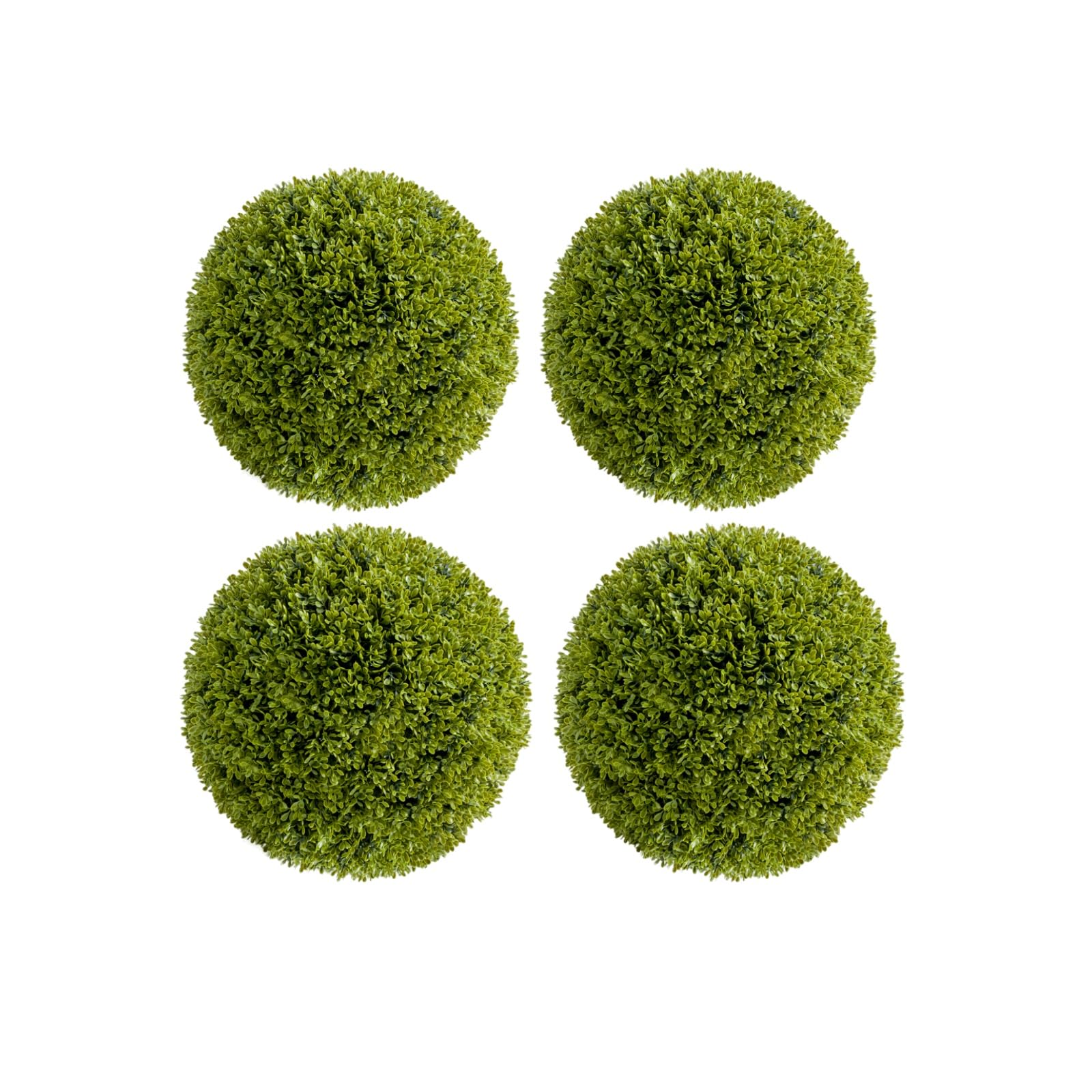 Garvee Artificial Bosso Balls 11,8 pollici Set di 4 Materiale PE resistente ai raggi UV e senza manutenzione per uso interno ed esterno Verde