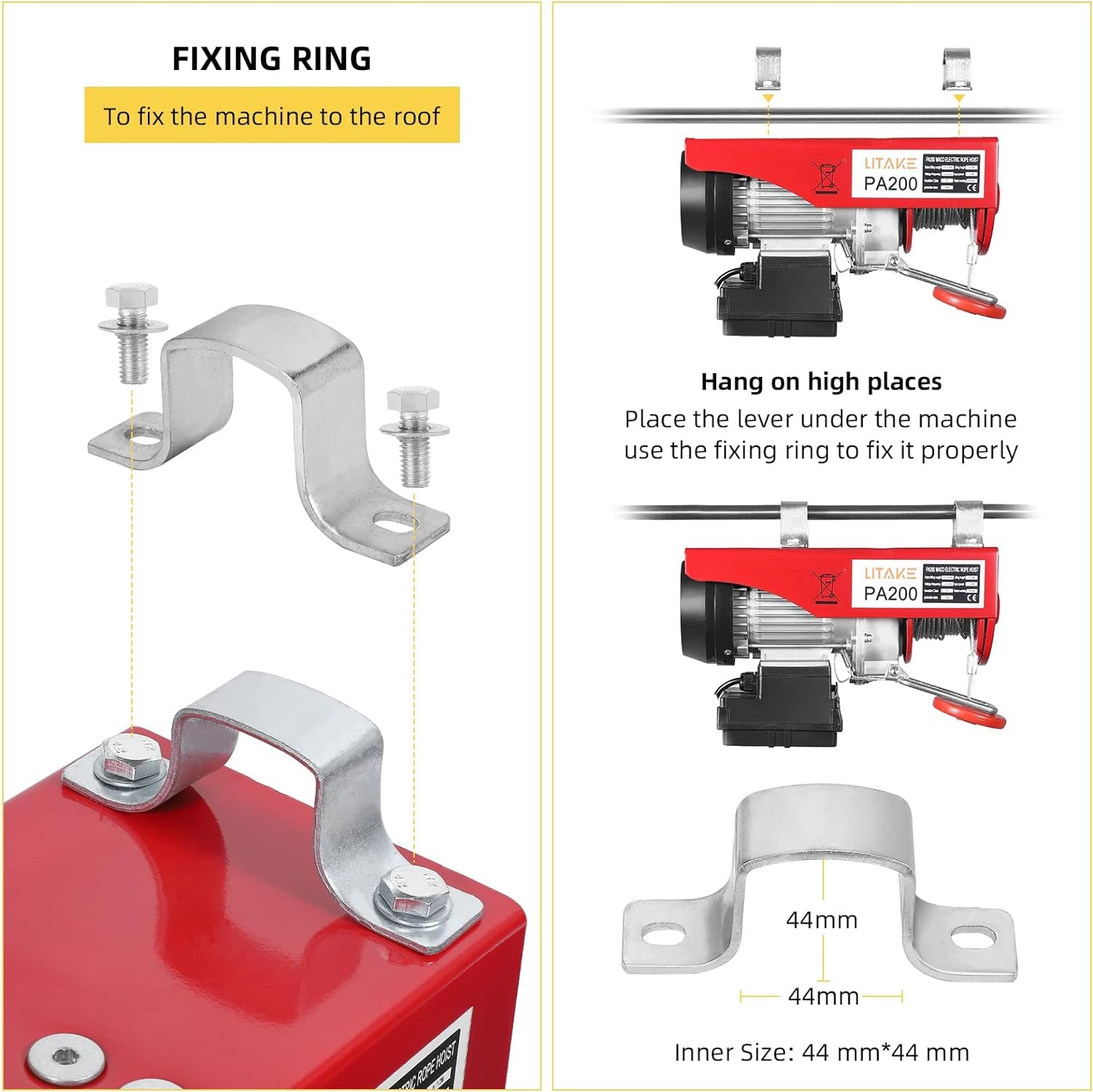 Garvee Electric Lift 850 libbre, paranco automatico per officina, magazzino e industria con freno di sicurezza a distanza per carichi pesanti
