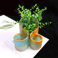 Scatola portaoggetti per stampi in resina Garvee con portapennelli a 3 cavità, stampo in silicone per arti e mestieri e decorazioni per la casa con motivo floreale