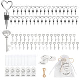 Set di apribottiglie Garvee, 24 pezzi, coltello da cameriere in acciaio inossidabile con custodia, etichette regalo, matrimonio, compleanno, a forma di cuore, trasparente - 