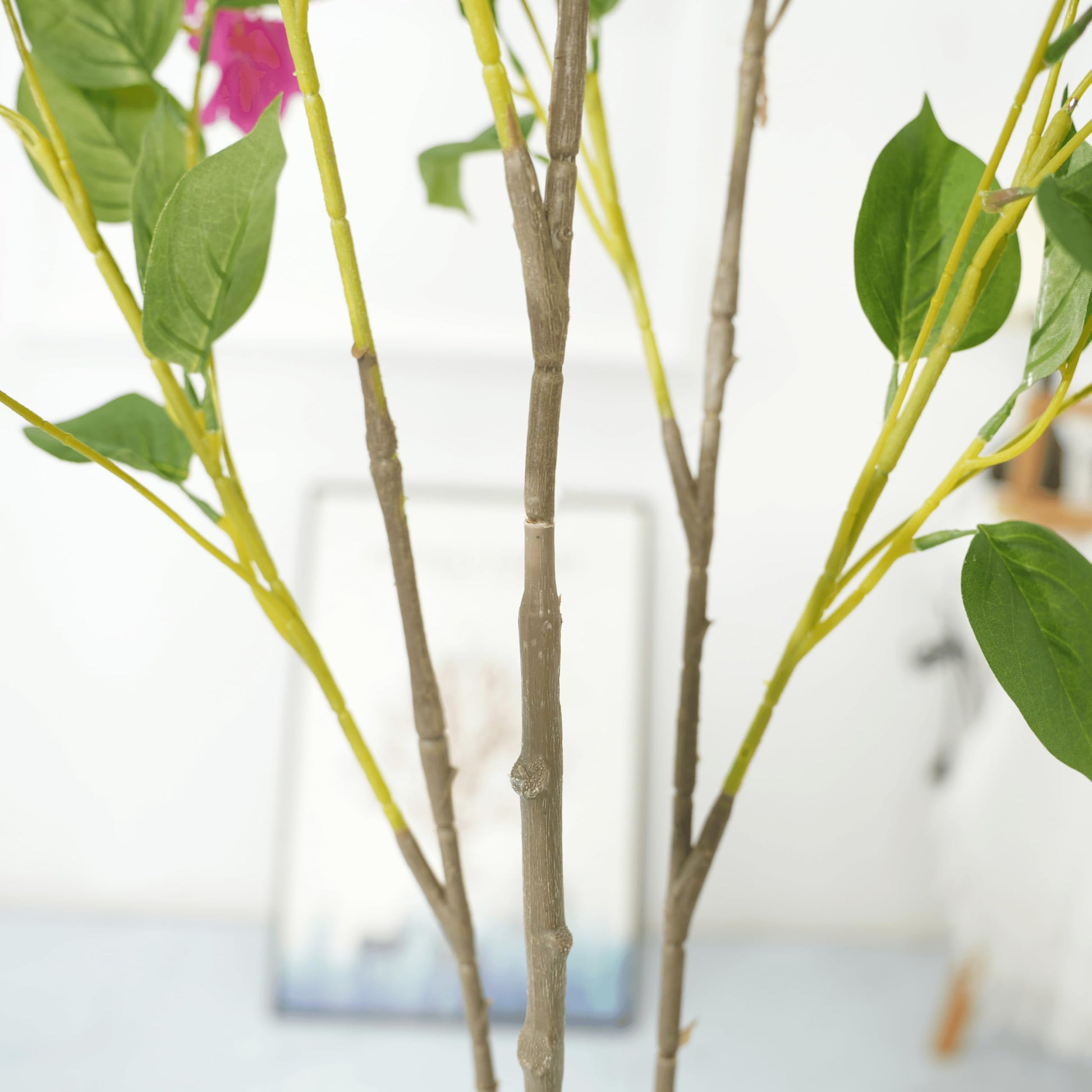 Albero di bouganville artificiale Garvee da 182.88 cm, seta realistica, vaso stabile, verde, per studio fotografico e decorazione