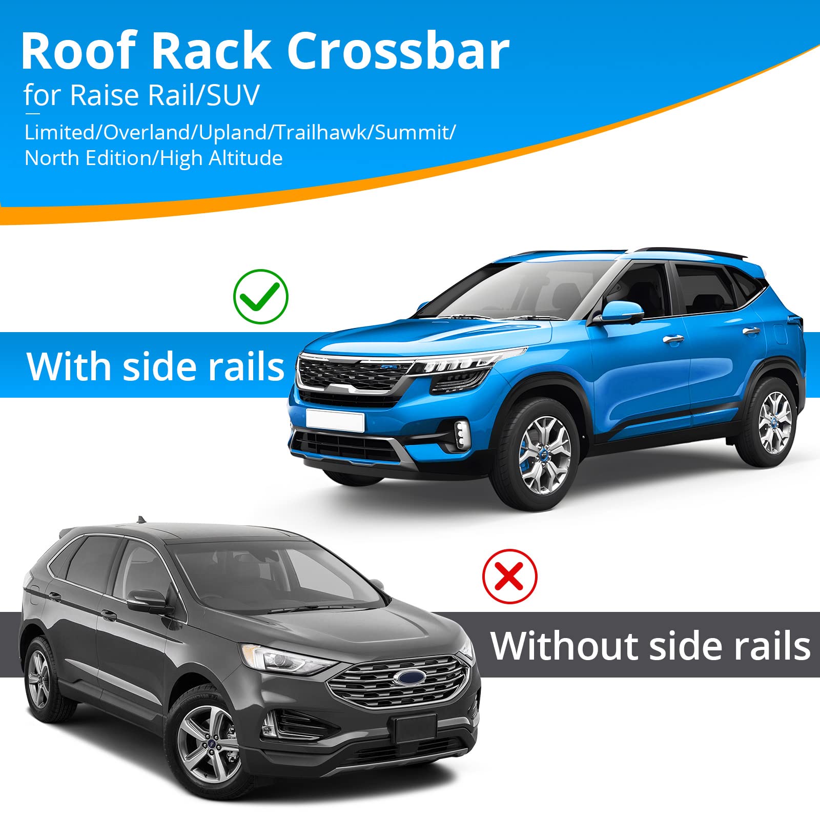 Barre portatutto Garvee universali regolabili da 20 a 54 pollici in acciaio e alluminio resistenti alla corrosione per auto SUV